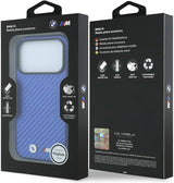 BMW M Carbon Printed Ring Case with MagSafe for iPhone 17/18 Pro Max 6.9" Blue - BMHMP18X26SWPCMBB