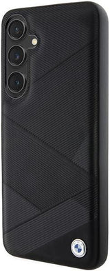 BMW Signature Leather Crossing Lines Pattern Hard Case for Samsung Galaxy S24 6.2" Black - BMHCS24S23RCGPK
