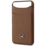 Mercedes Benz Leather Magnetic Card Holder Brown - MECSMPUDCSA
