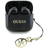 Guess Glossy Effect Printed Classic Logo & Charm TWS Earphones Black - GUTWSXMCCLK