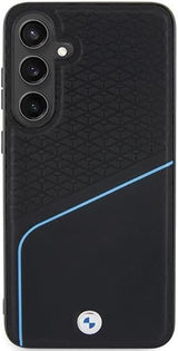 BMW Signature Leather Textured and Line with MagSafe Hard Case for Samsung Galaxy S24 6.2" Black - BMHMS24S23RDCLK