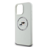 Karl Lagerfeld Liquid Silicone Karl & Choupette Head Case with MagSafe for iPhone 16 Pro Max 6.9" Beige - KLHMP16XSKCHTCE