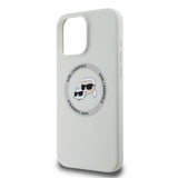 Karl Lagerfeld Liquid Silicone Karl & Choupette Head Case with MagSafe for iPhone 16 Pro Max 6.9" Beige - KLHMP16XSKCHTCE