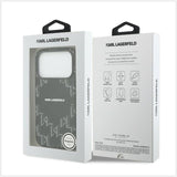 Karl Lagerfeld Monogram Logo Case with MagSafe for iPhone 17 Pro 6.3" Black - KLHMP17L5PGKLMCK