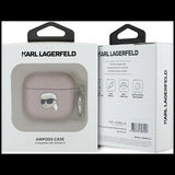 Karl Lagerfeld Monogram Karl Head Case for AirPods 4 Pink - KLA4PGKIPP