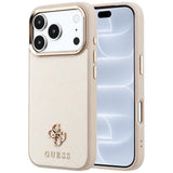 Guess Saffiano Small 4G Logo Case for iPhone 17/18 Pro 6.3" Beige - GUHMP18L6PSA4DME