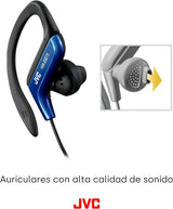 JVC Sport with Adjustable Clip Wired 3.5mm In Ear Stereo Headphones Blue - HA-EB75-AN-U