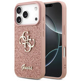 Guess PU Fixed Glitter Big 4G Metal Logo Case for iPhone 17 Pro 6.3" Pink - GUHCP17LHG4SGP