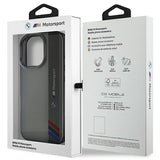 BMW Motosport IML Vertical Stripe Case for iPhone 16 Pro Max 6.9" Grey - BMHCP16X23HTFEG