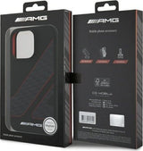 Mercedes Benz AMG Checkered Flag Pattern Case with MagSafe for iPhone 16 Pro Max 6.9" Black - AMHMP16X2SCFR