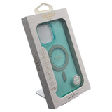 Guess IML Rhinestones Case with MagSafe for iPhone 16 Pro Max 6.9" Green - GUHMP16XPFTDTEN