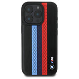BMW M Performance Tricolor Printed Stripes Case with MagSafe for iPhone 16 Pro Max 6.9" Black - BMHMP16X23PUPTK