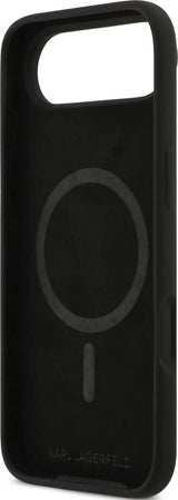 Karl Lagerfeld Liquid Silicone Karl and Choupette with MagSafe Case for iPhone 17 Air 6.5" Black - KLHMP17MSCMKCRHK