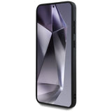 Guess Leather 4G Coloured Ring Classic Logo Case with MagSafe for Samsung Galaxy S25 6.2" Black - GUHMS25SG4GFRK