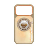 Nimmy Big Eye Cute Pet Siamese Cat Face Case with Detachable MagSafe Grip for iPhone 17 Pro 6.3" Brown Orange - N-XDY-CXZJZH-IP17-PRO-026