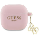 Guess 4G Silicone Charm Case for AirPods 4 Pink - GUA4LECG4P