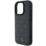 Mercedes MB Waves Leather Case for iPhone 16 Pro Max 6.9" Grey - MEHCP16X23RWRSA