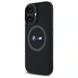 BMW M Series Silicone Hardcase with Printed Ring MagSafe Case for iPhone 16 6.1" Black - BMHMP16S23SROK