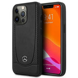 Mercedes Benz Leather Case Star Logo Case for iphone 15 Pro Max 6.7" Black - MEHCP15XARMBK