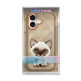 Nimmy Big Eye Cute Pet Siamese Cat Case with MagSafe for iPhone 17 6.3" Brown Orange - N-XDY-IP17-026