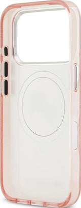 Karl Lagerfeld IML Glitter Karl & Choupette Heads Logo Case with MagSafe for iPhone 17 Pro Max 6.9" Pink - KLHMP17XHMKBKCHOP