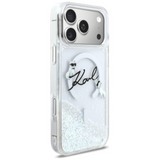 Karl Lagerfeld Liquid Glitter Karl Script Logo Case with MagSafe for iPhone 17 Pro Max 6.9" Clear - KLHMP17X6LKSCAMT