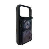 Nimmy Black Cat Magnetic Combo Case with Detachable MagSafe Card Holder Stand for iPhone 17 Pro 6.3" Black - N-CXMC-KTZH-IP17-PRO-03