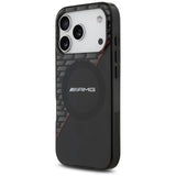 AMG Double Layer Transparent Rhombs Case with MagSafe for iPhone 17 Pro 6.3" Black Red - AMHMP17L24HRDKR