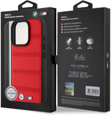 BMW M Perforated Stitched Line Case with MagSafe for iPhone 16 Pro Max 6.9" Red - BMHMP16X23PUSPR