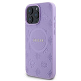 Guess Saffiano Peony Classic Logo Case with MagSafe for iPhone 16 Pro Max 6.9" Purple - GUHMP16XPSAPSMEU