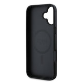 Guess Saffiano Peony Classic Logo Case with MagSafe for iPhone 16 6.1" Black - GUHMP16SAPSMEK
