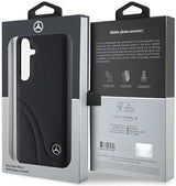 Mercedes Benz Genuine Leather Star Logo Case for Samsung Galaxy S24 6.2" Black- MEHCS24S23RBCSK