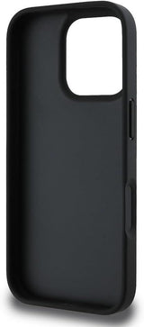 Karl Lagerfeld Monogram Choupette Head Pin Case for iPhone 16 Pro 6.3" Black - KLHCP16LPGKLCHPK