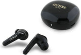 Guess Glossy Classic Logo TWS Wireless Earphones Black - GUTWST7FCEEK