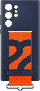 Samsung Galaxy S22 Ultra Silicone Cover with Strap Navy - EF-GS908TNEGWW