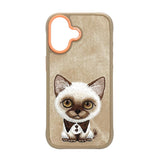 Nimmy Big Eye Cute Pet Siamese Cat Case with MagSafe for iPhone 17 6.3" Brown Orange - N-XDY-IP17-026