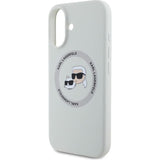 Karl Lagerfeld Liquid Silicone Karl & Choupette Head Case with MagSafe for iPhone 16 6.1" Beige - KLHMP16SSKCHTCE