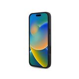 Guess Grained Gold Ring Case with MagSafe for iPhone 16 6.1" Black - GUHMP16SPGHSMMK