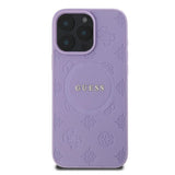 Guess Saffiano Peony Classic Logo Case with MagSafe for iPhone 16 Pro Max 6.9" Purple - GUHMP16XPSAPSMEU