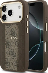 Guess 4G Stripe Case with MagSafe for iPhone 17 Pro 6.3" Brown - GUHMP17LPG4SEMCW