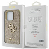 Guess Glitter Script Big 4G Case for iphone 15 Pro 6.1" Gold - GUHCP15LHG4SGD