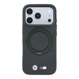 BMW Kevlar Case with 360 MagSafe Ring Stand for iPhone 17/18 Pro Max 6.9" Black - BMHMP18X26SWTKRSK