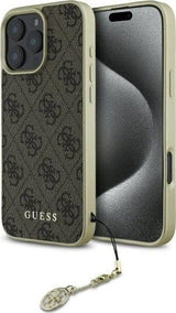 Guess 4G Charms Collection Case for iPhone 16 Pro Max 6.9" Brown - GUHCP16XGF4GBR