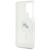 Karl Lagerfeld Button Karl & Choupette Heads Printed Logo Case with MagSafe for Samsung Galaxy S25 Ultra 6.9" Clear - KLHMS25LHLSKCH