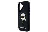 Karl Lagerfeld 3D Rubber Ikonik Case for iPhone 16 6.1" Black - KLHCP16S3DRKINK
