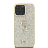 Guess Fixed Glitter Big 4G Logo Case for iPhone 16 Pro 6.3" Gold - GUHCP16LHG4SGD