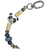 Nimmy Big Eye Cute Pet Travel Panda Mobile Phone Chain Bag Charm Ceramic Bracelet Black - N-XDY-SL-06