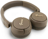 Guess Script Metal Logo On Ear Wireless Headphone Brown - GUBHV6SCW