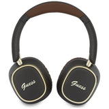 Guess Rectangle Metal Script Logo ENC On Ear Wireless Headphone Brown - GUBHV28HGCSMW