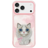 Nimmy Big Eye Cute Pet Ragdoll Cat Case with MagSafe for iPhone Pro 6.3" Pink - N-XDY-IP17-PRO-07-D